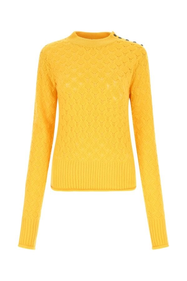 Yellow wool blend Theodor sweater - 1