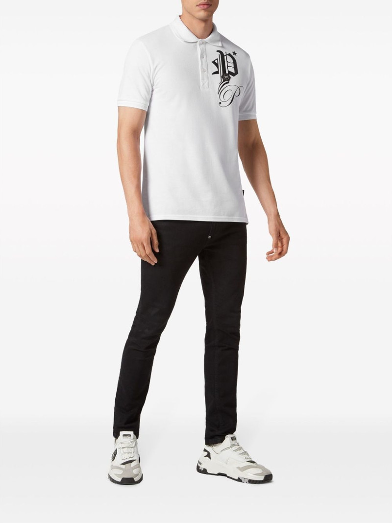 PHILIPP PLEIN Gothic Plein cotton polo shirt outlook