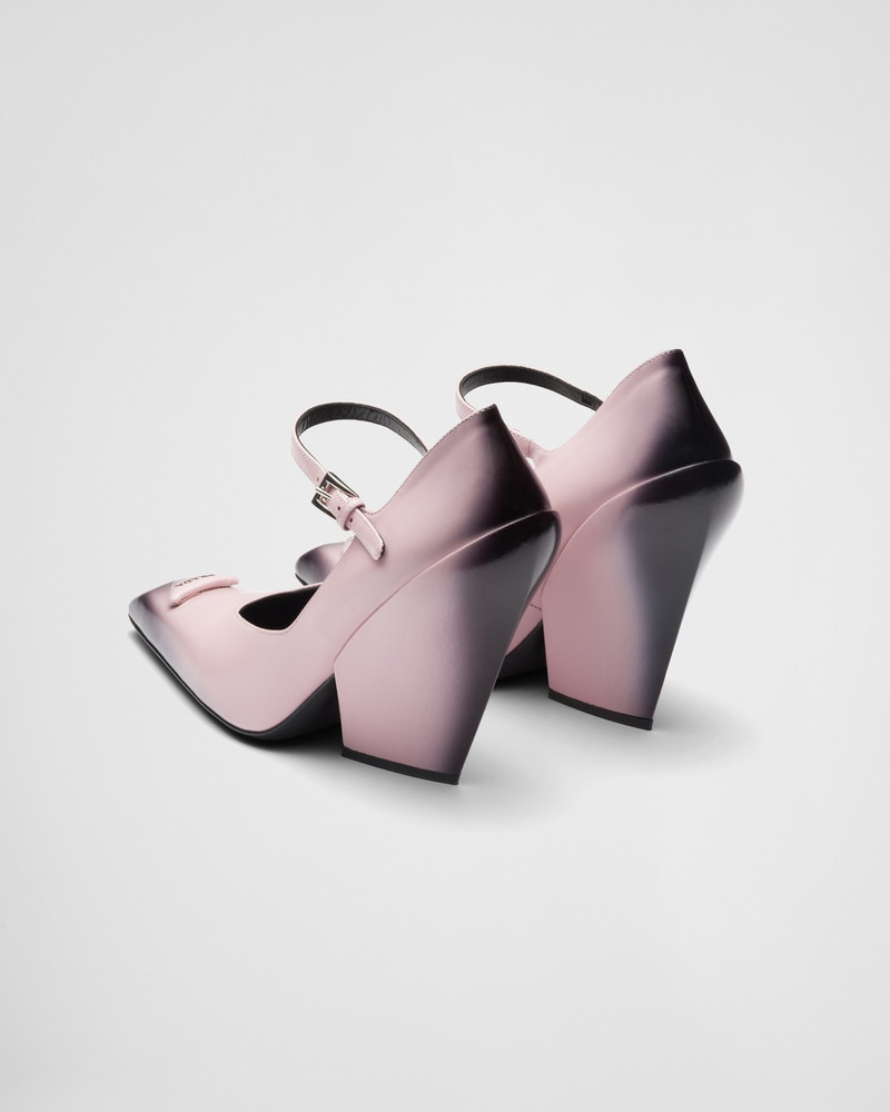 Brushed leather pumps 5