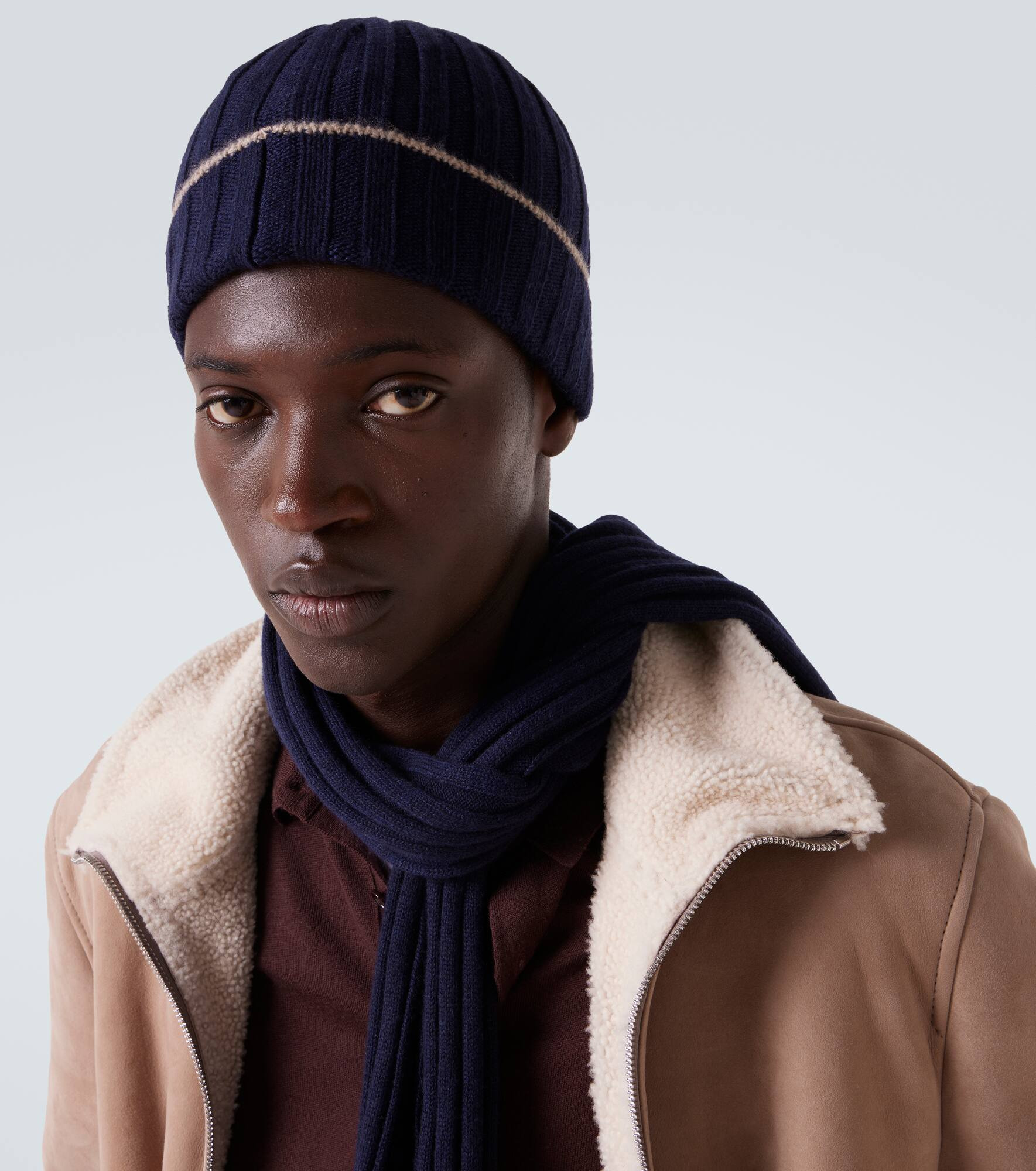 Ribbed-knit cashmere beanie - 2