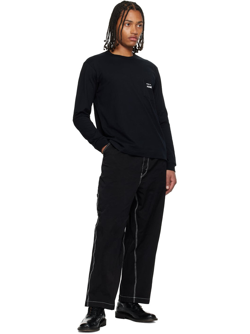 Comme des Garçons Homme Black Cotton Jersey Garment Print T-shirt outlook