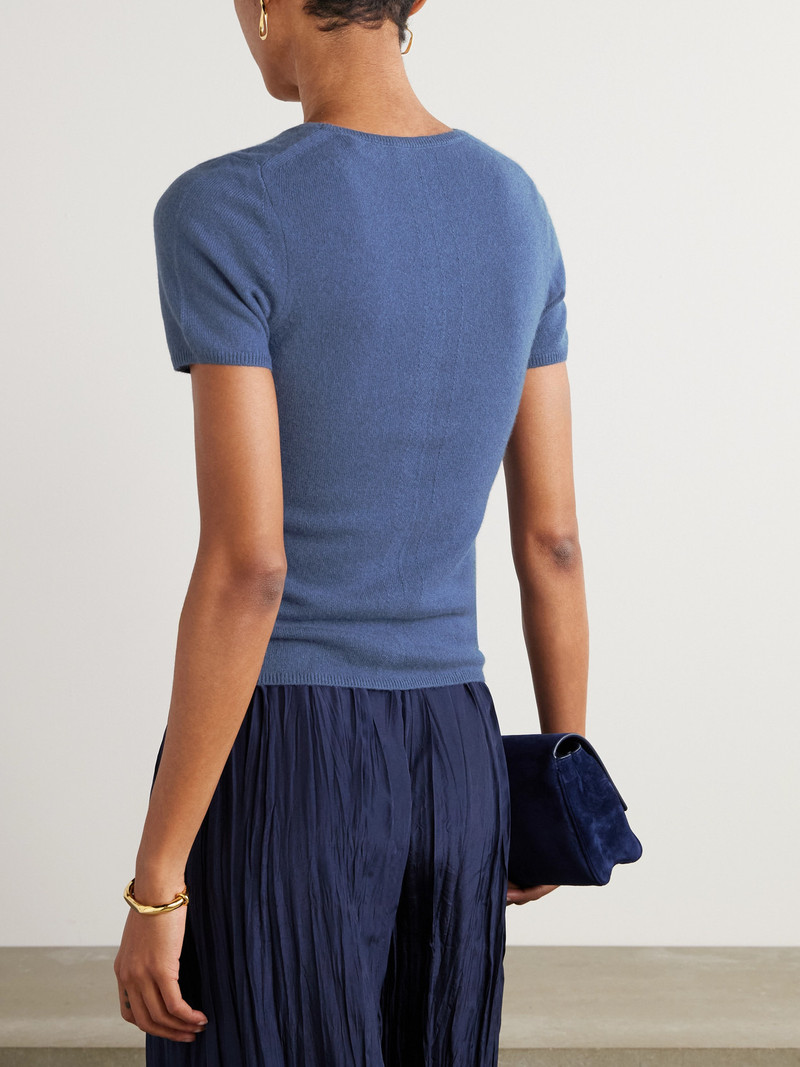 Pointelle-trimmed Cashmere T-shirt 3