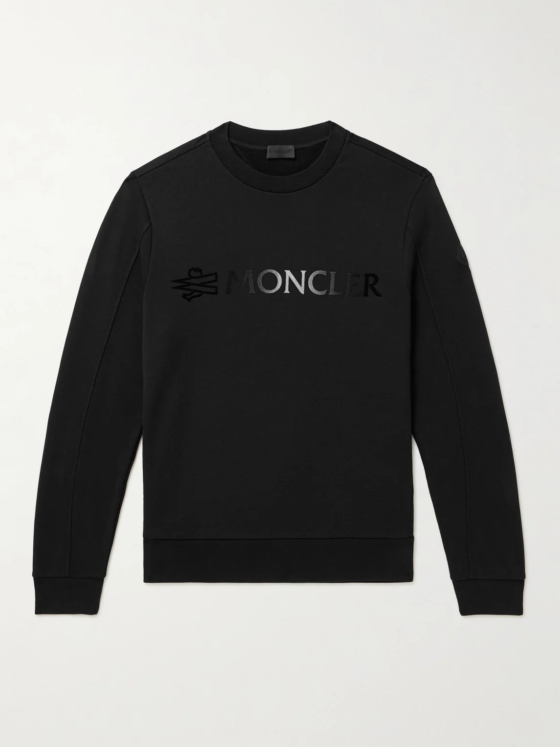 Logo-Flocked Cotton-Jersey Sweatshirt - 1