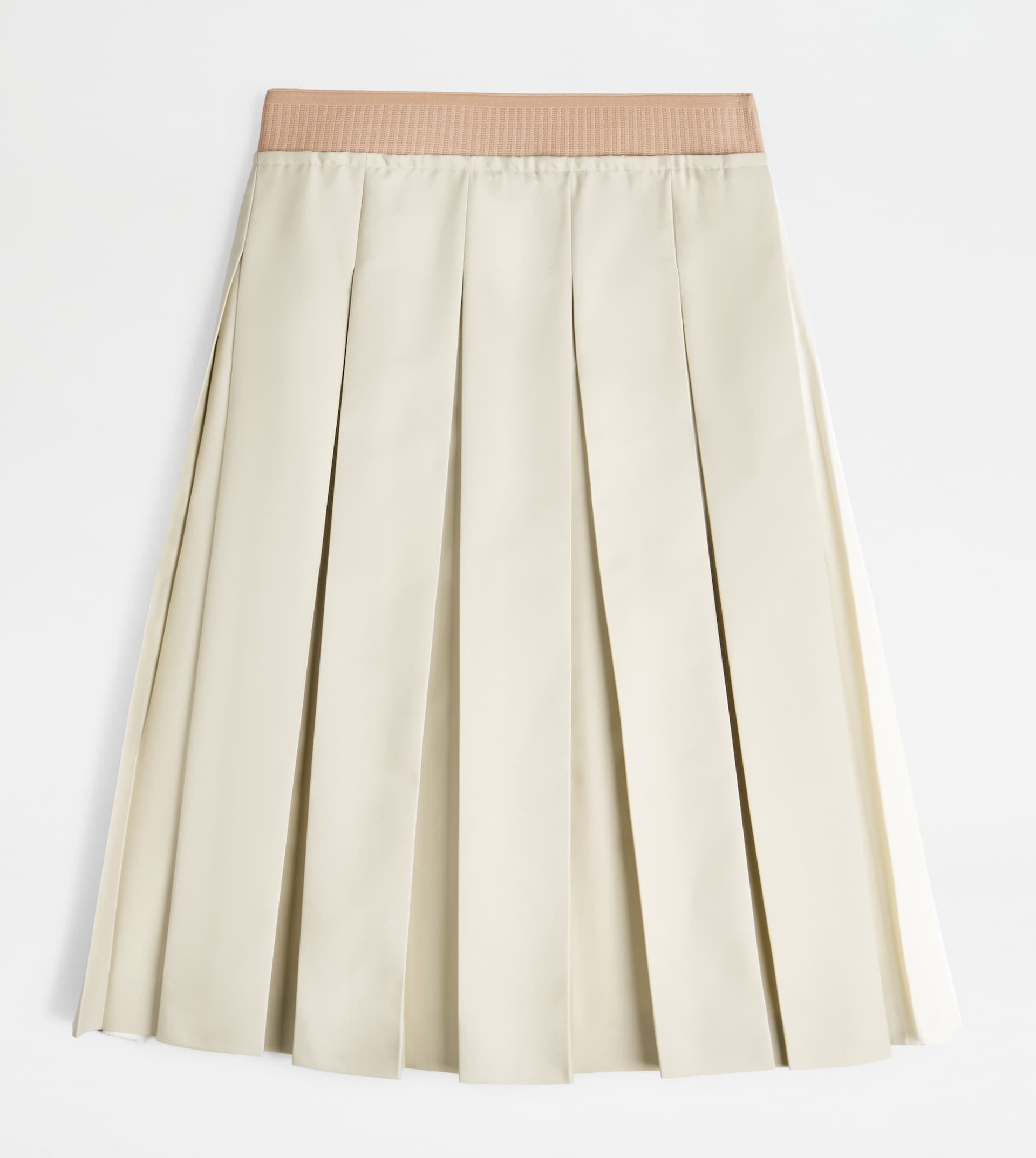 PLEATED SKIRT - BEIGE, WHITE - 7
