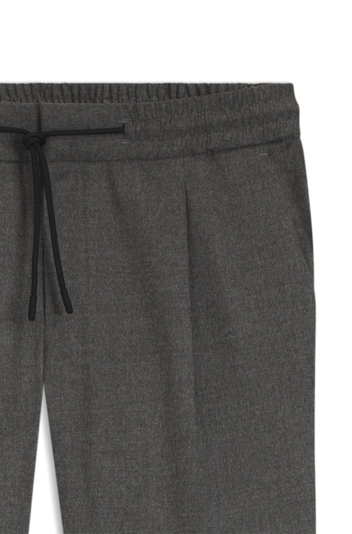 SLIM-FIT PANTS IN MELANGE STRETCH COTTON - 6