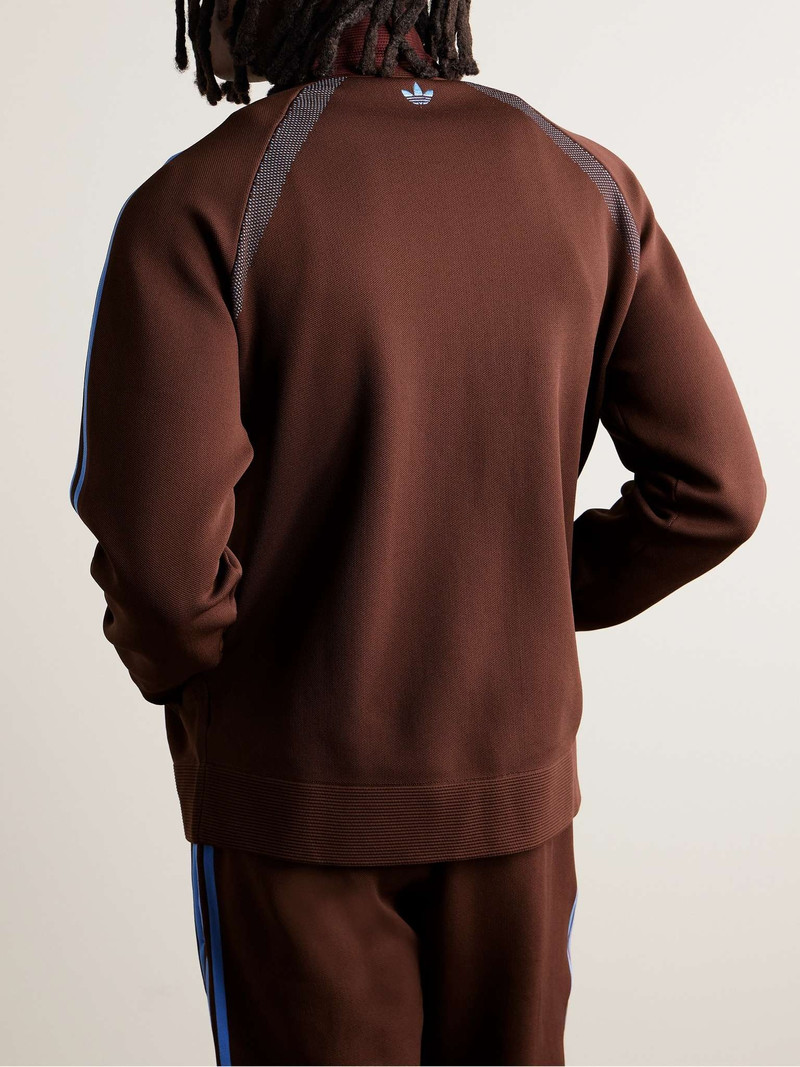 + Wales Bonner Logo-Embroidered Striped Recycled Knitted Track Jacket 4