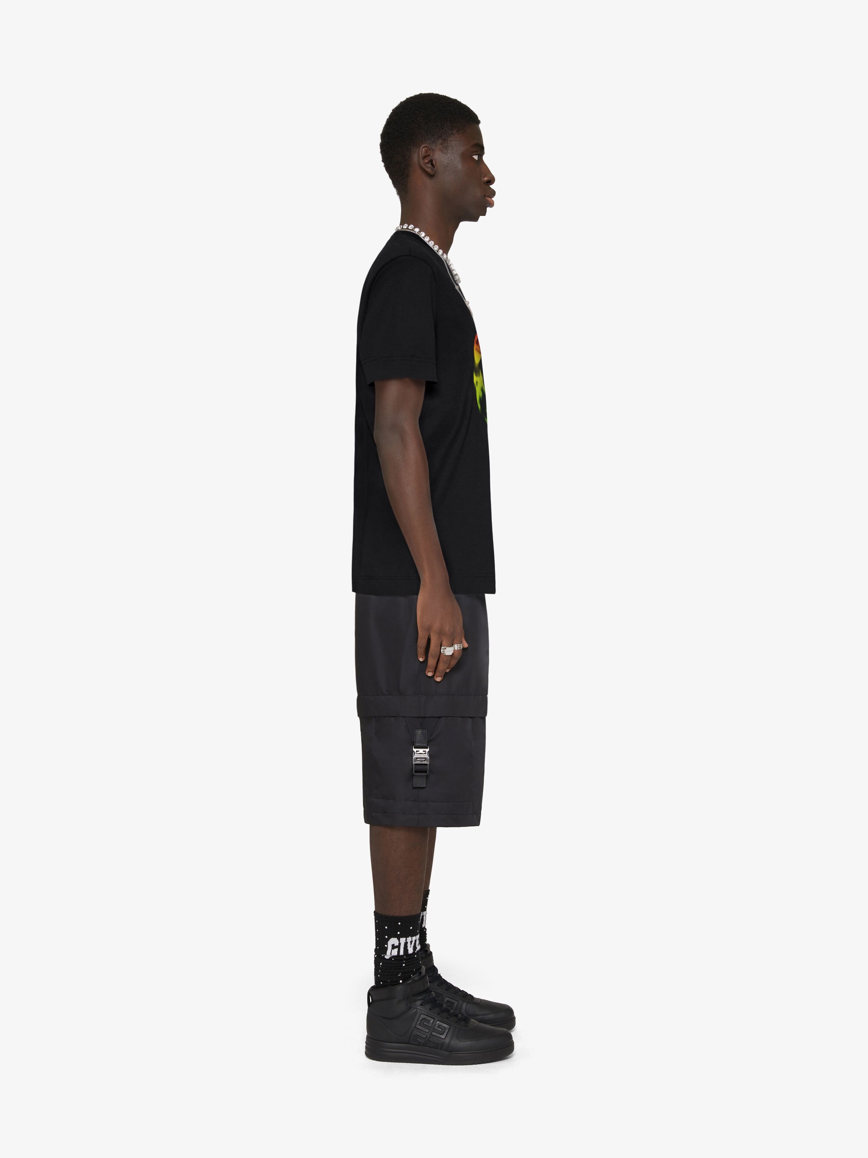 OVERSIZED T-SHIRT IN COTTON WITH GIVENCHY CIRCLE PRINT - 3