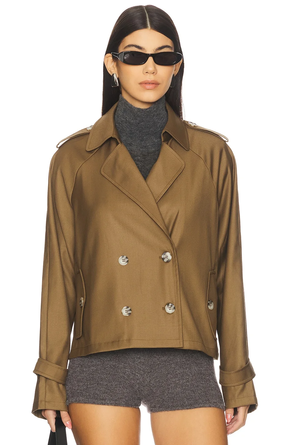 x REVOLVE Cropped Trencherous Coat - 1