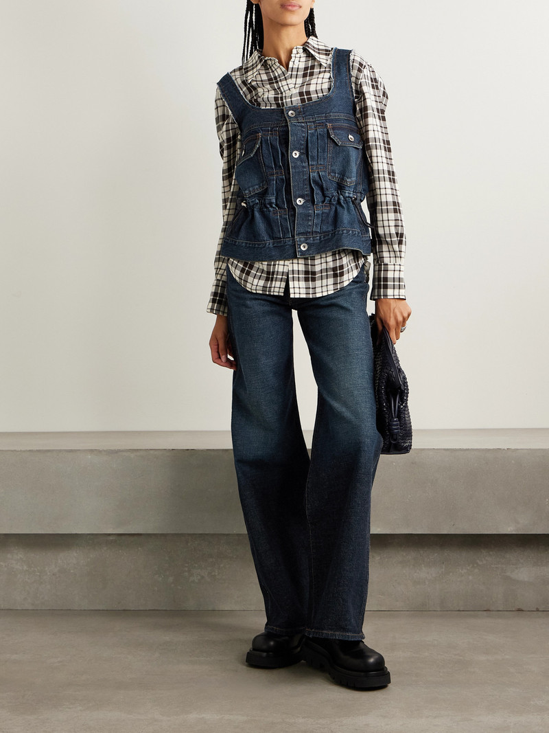 sacai Frayed Denim Tank outlook