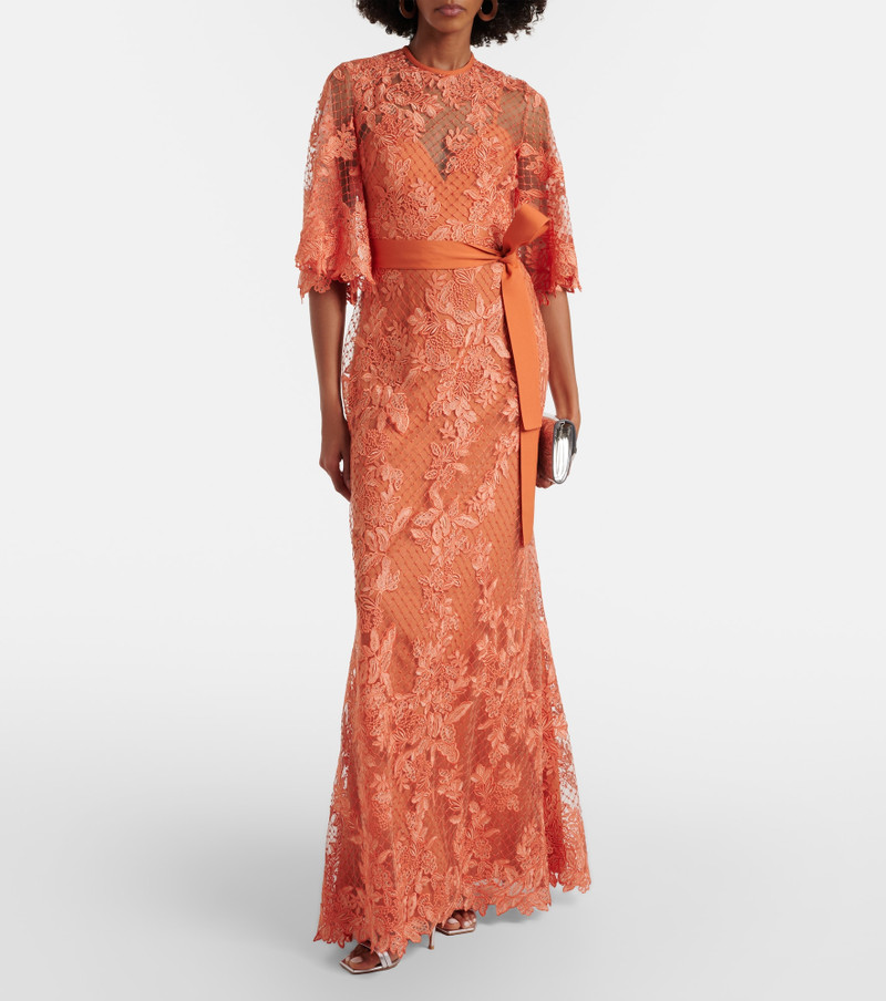 ELIE SAAB Embroidered lace and tulle gown outlook