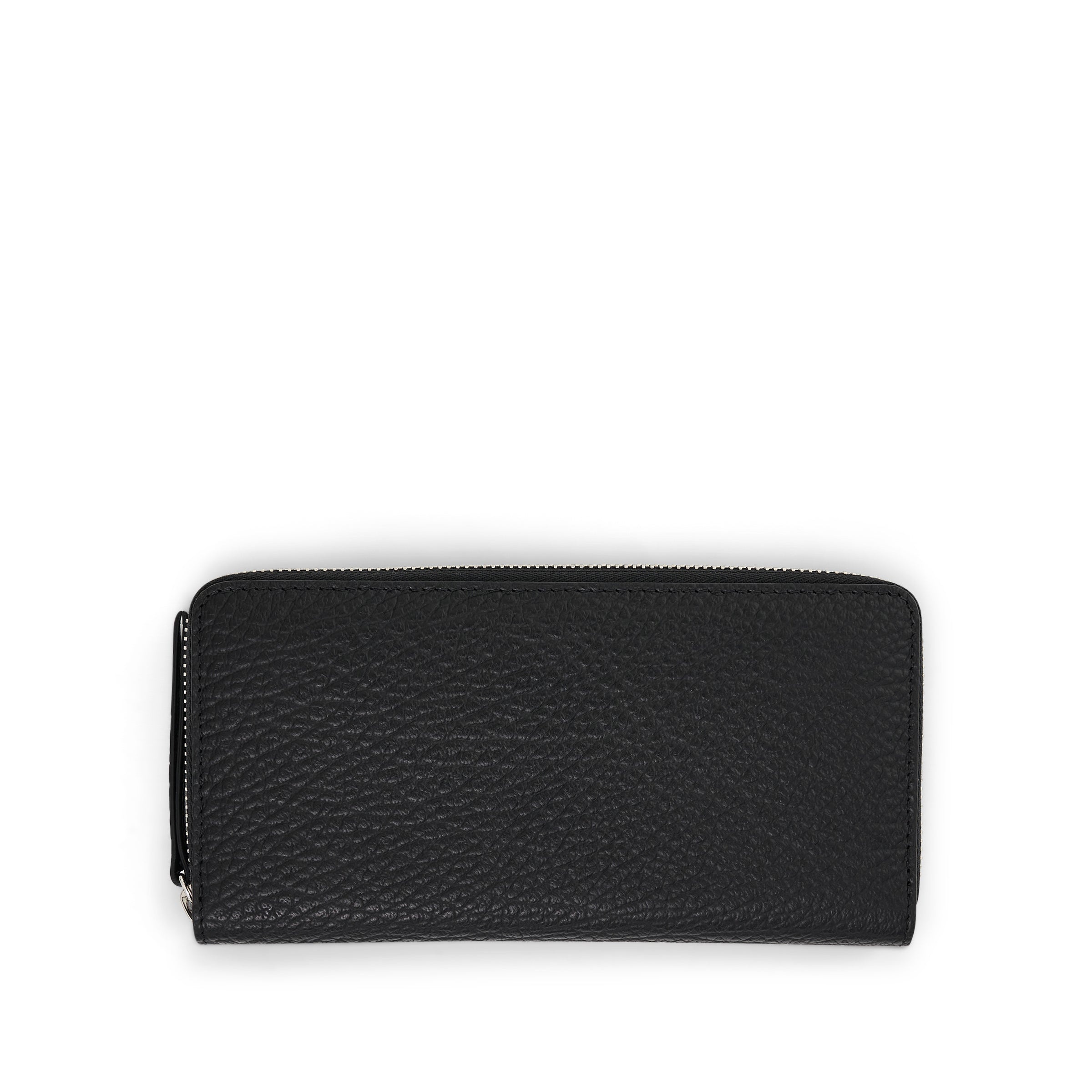 Four Stitches Zip Around Wallet in Black - 2