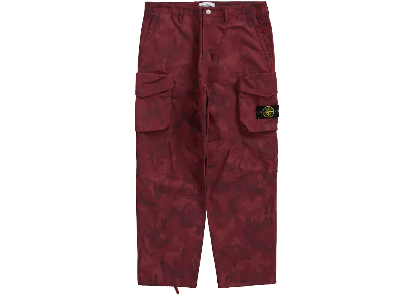Supreme Stone Island Reactive Ice Camo Ripstop Cargo Pant Red - 1