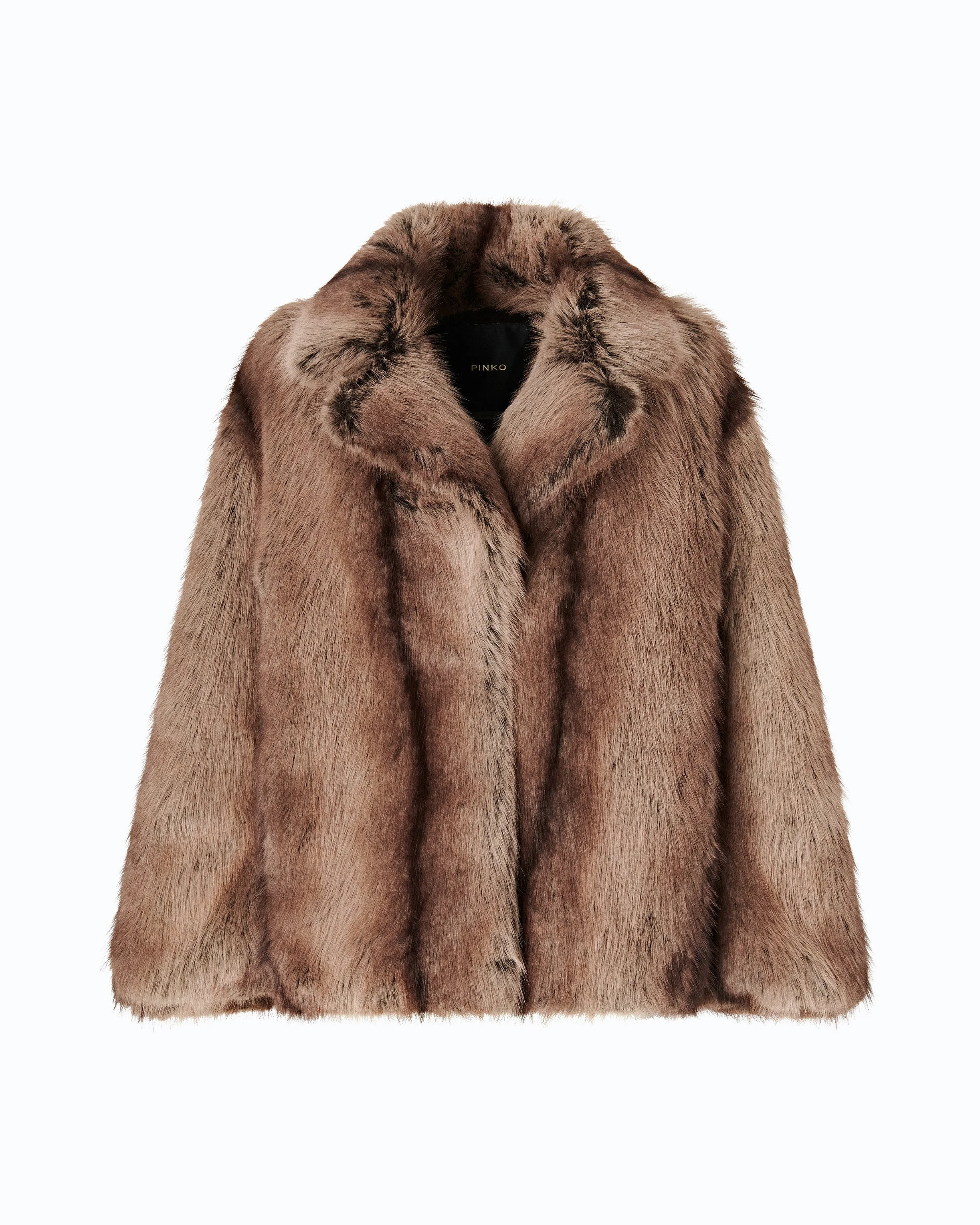 FUR-EFFECT PEA COAT - 1