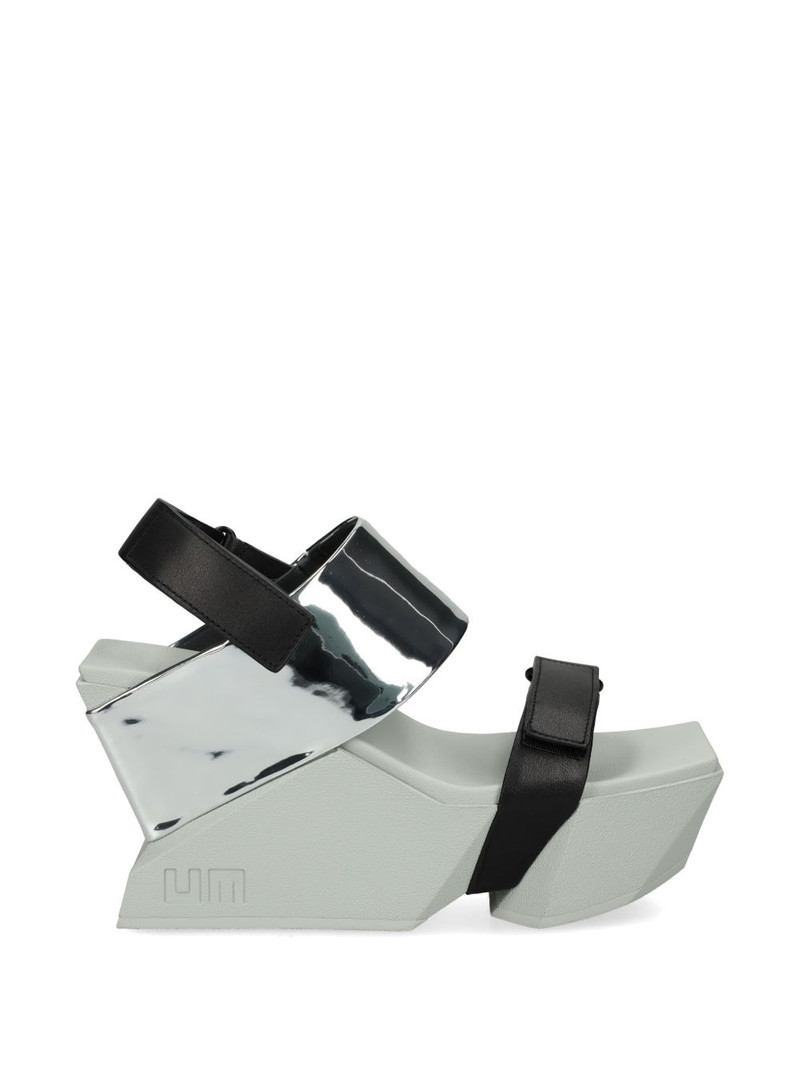 Brutt metallic touch-strap sandals 1