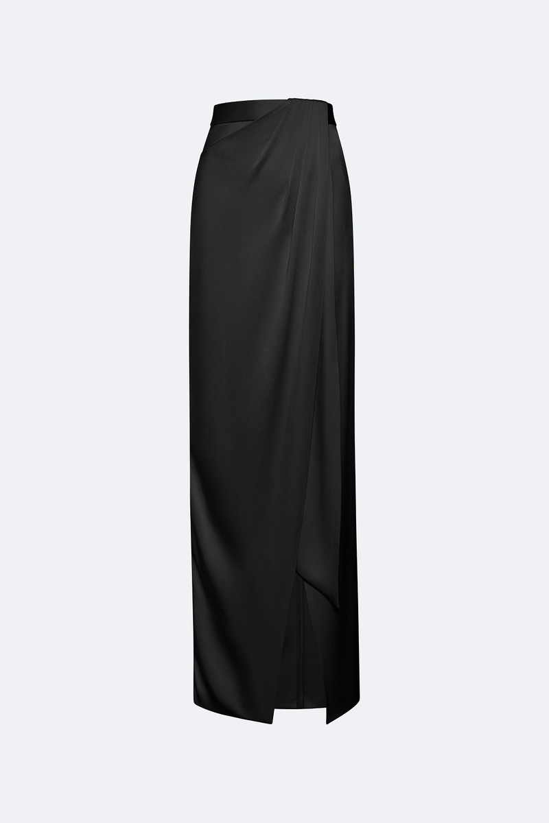 Satin Wrap Maxi Skirt 1