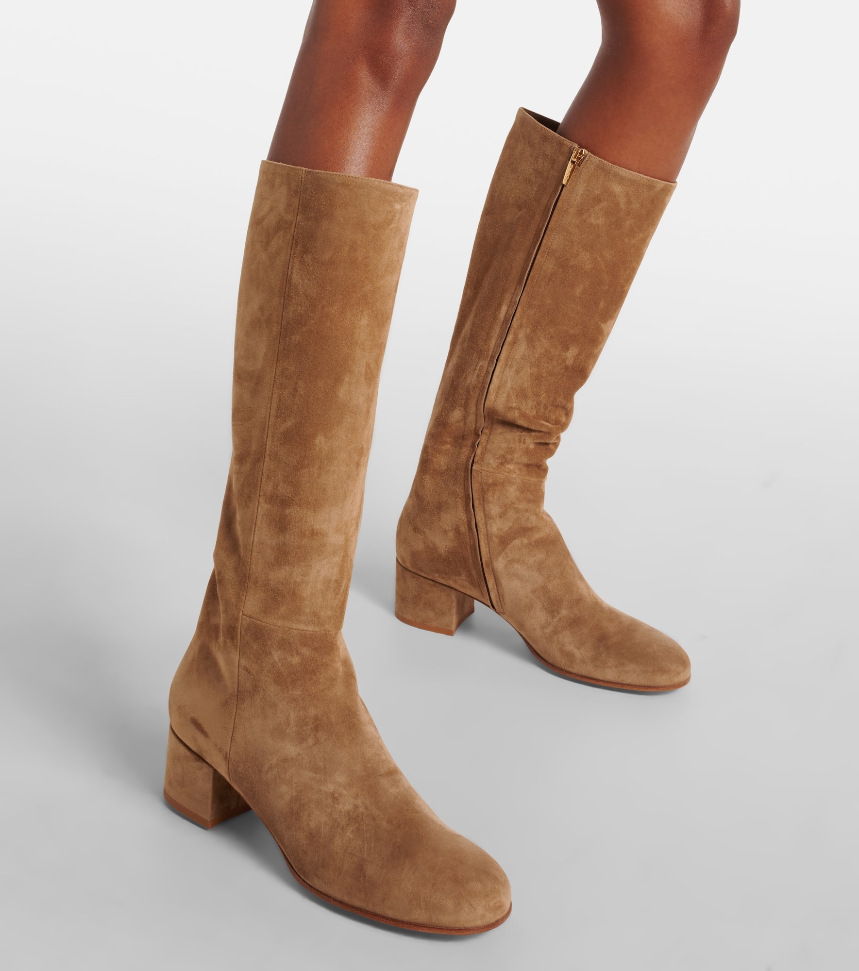 45 suede knee-high boots - 4
