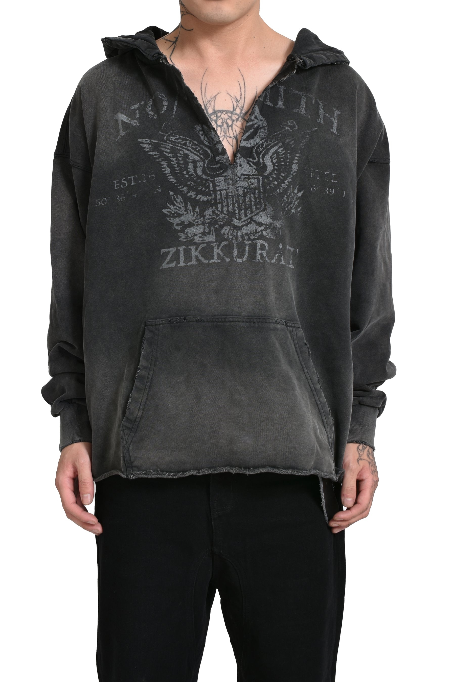 NO/FAITH STUDIOS LOOSE FIT HOODIE / BLK