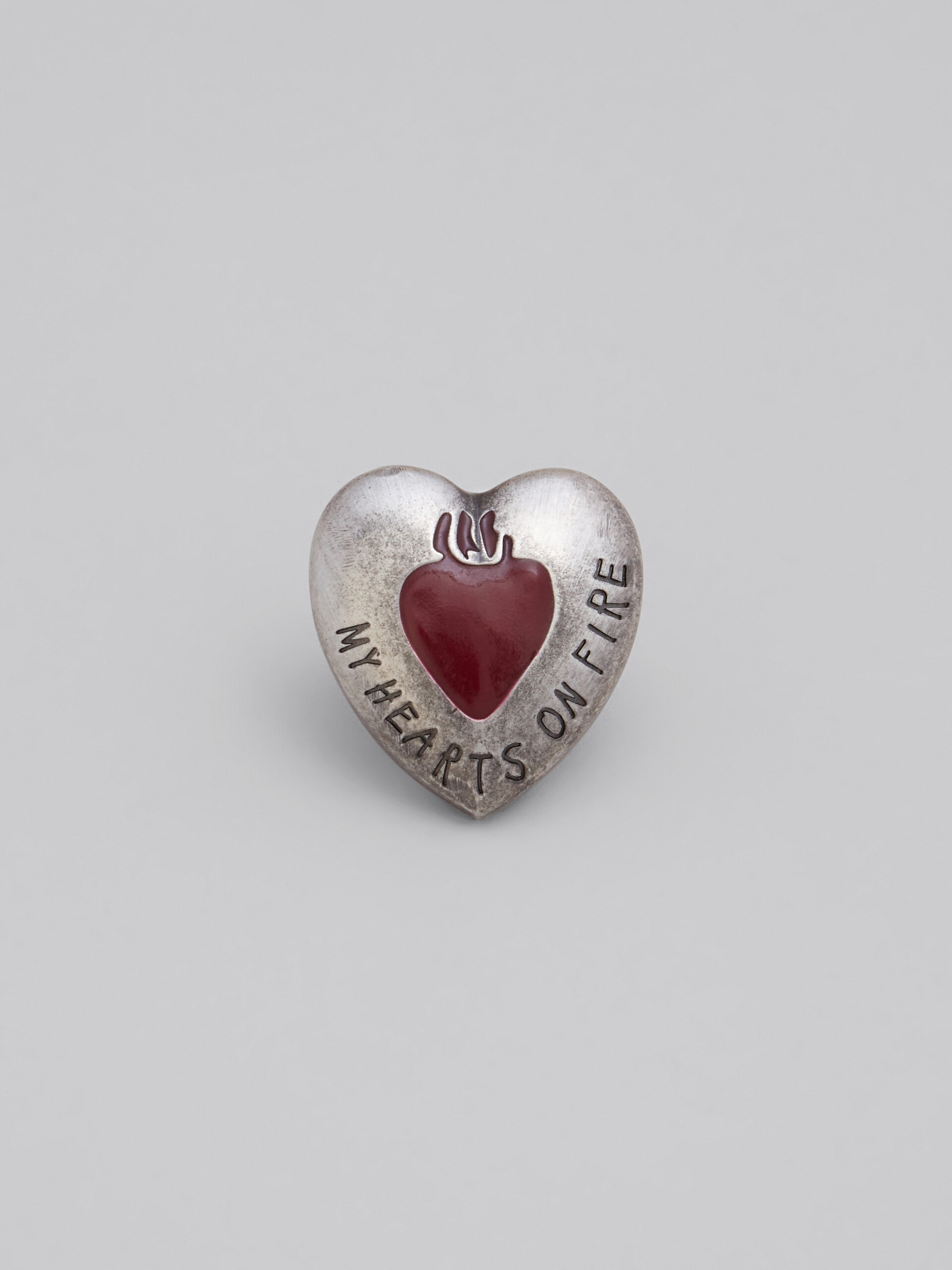 LUCKY HEARTS METAL AND ENAMEL RING - 4
