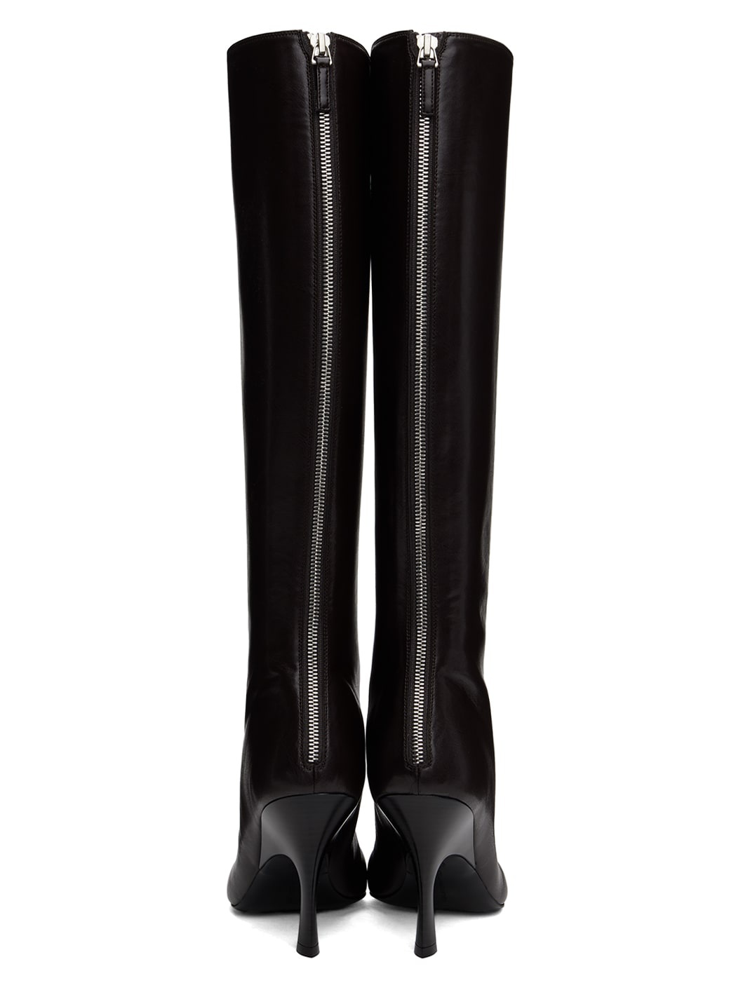 Brown Elsa Knee-High Heeled Tall Boots - 2