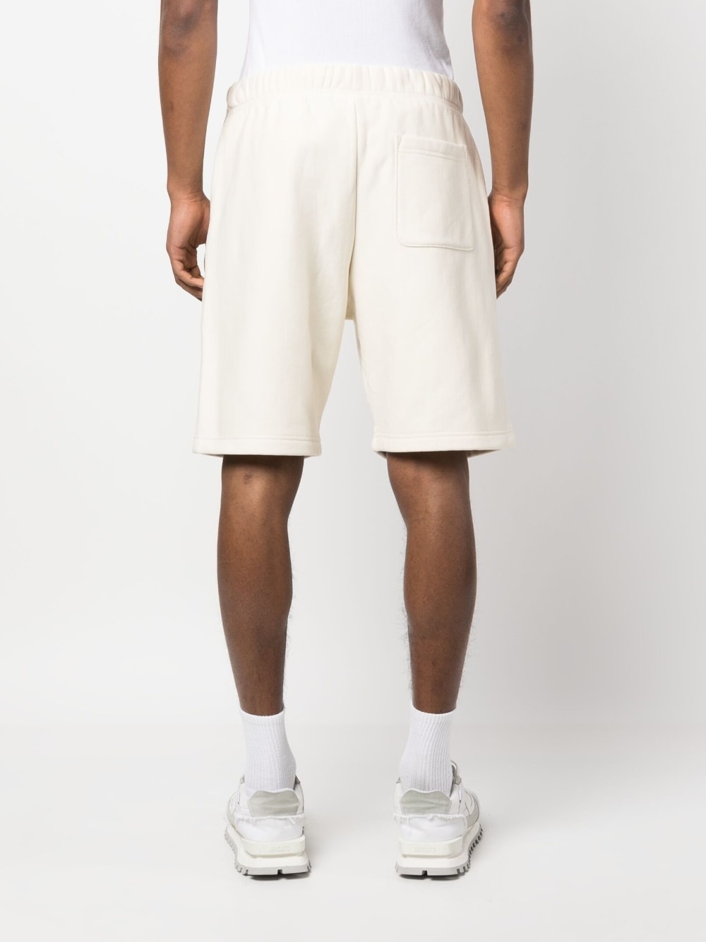 drawstring cotton-blend shorts - 4