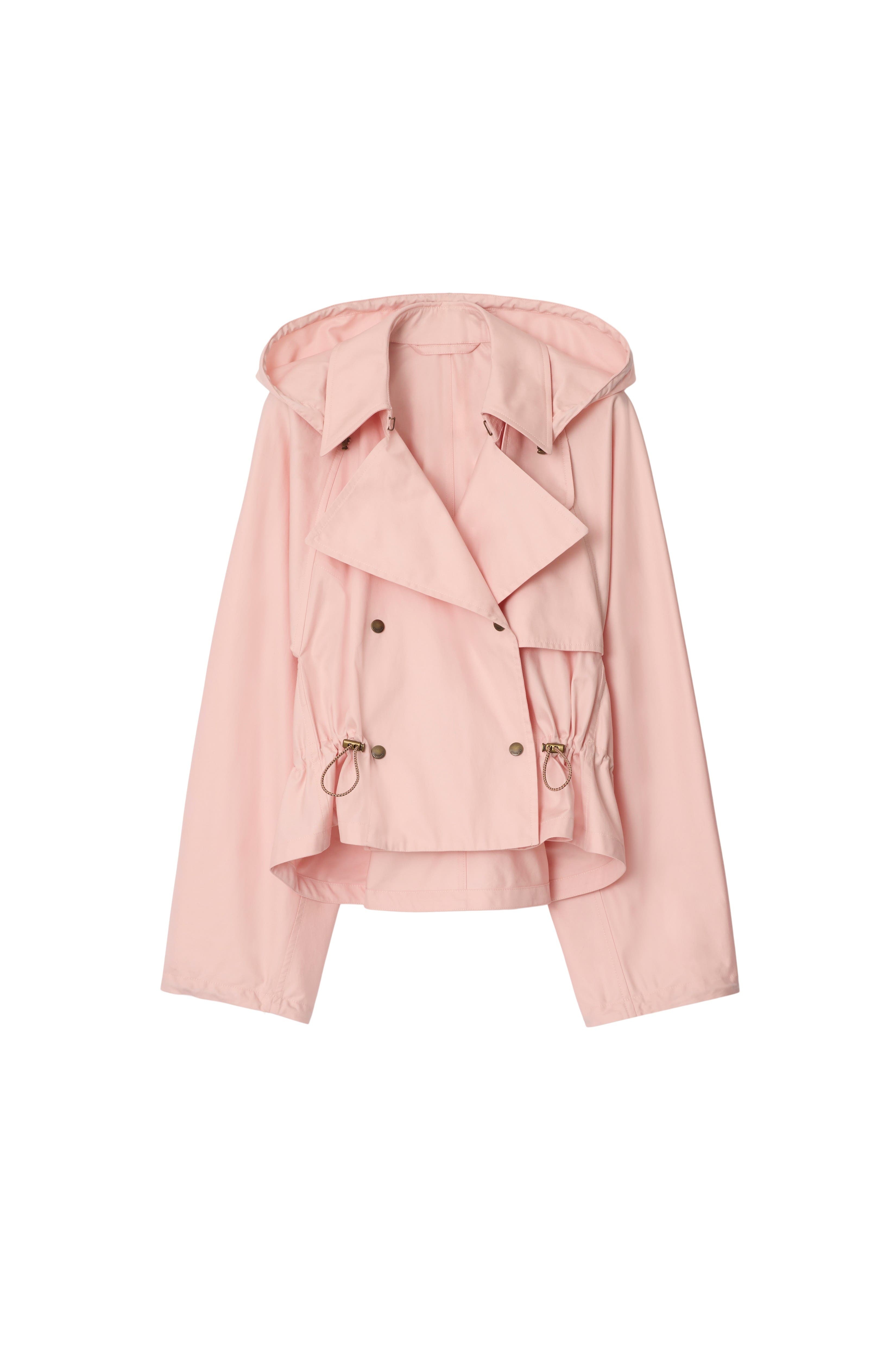 burberry Tropical Gabardine Hooded Trench Jacket in Flora at Nordstrom - 2