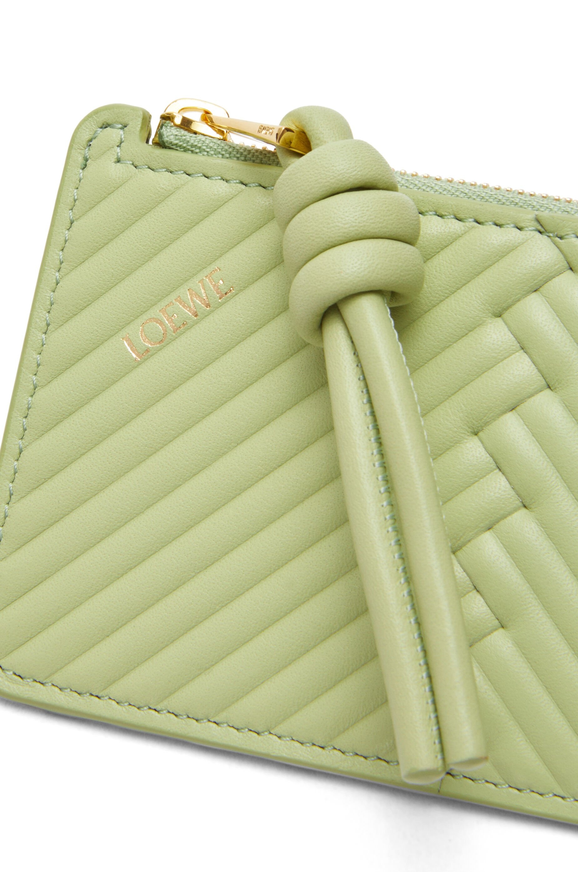 Knot coin cardholder in shiny nappa calfskin - 4