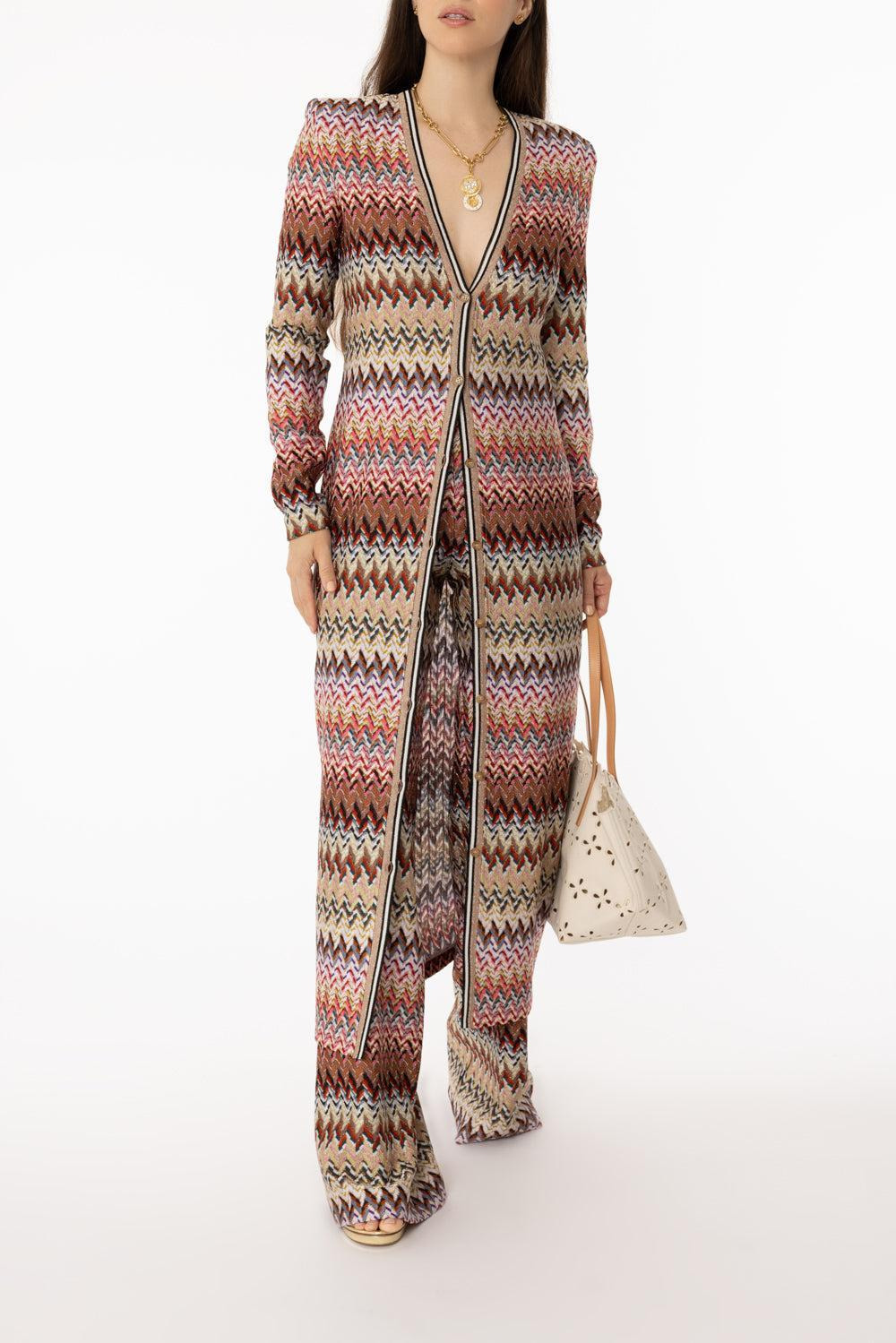 Long Button Front Cardigan - 2