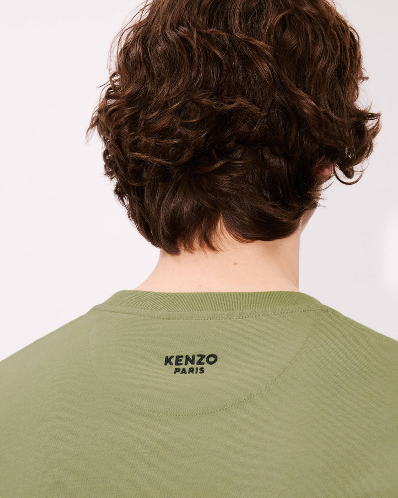 'KENZO Pop' embroidered T-shirt with badge effect in cotton 7