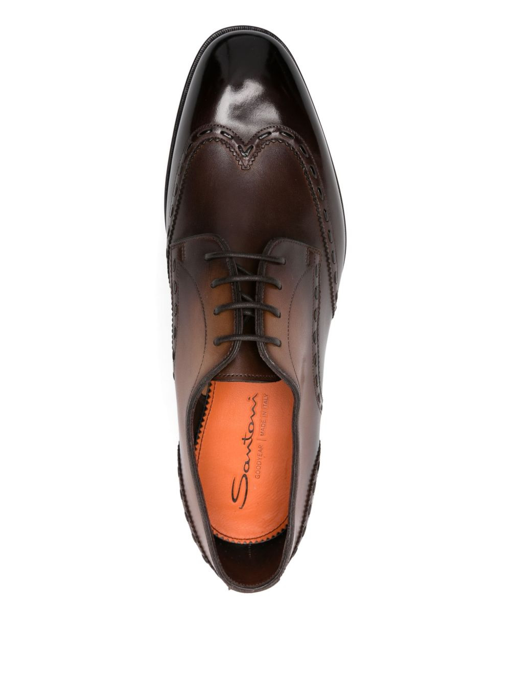 leather stitching-detail shoes - 4