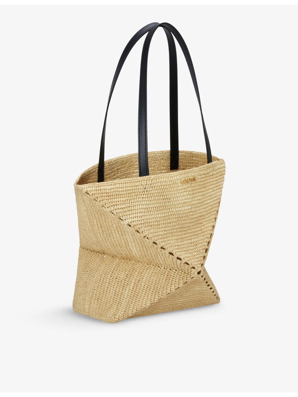 Loewe x Paula's Ibiza Puzzle Fold medium raffia tote bag - 4