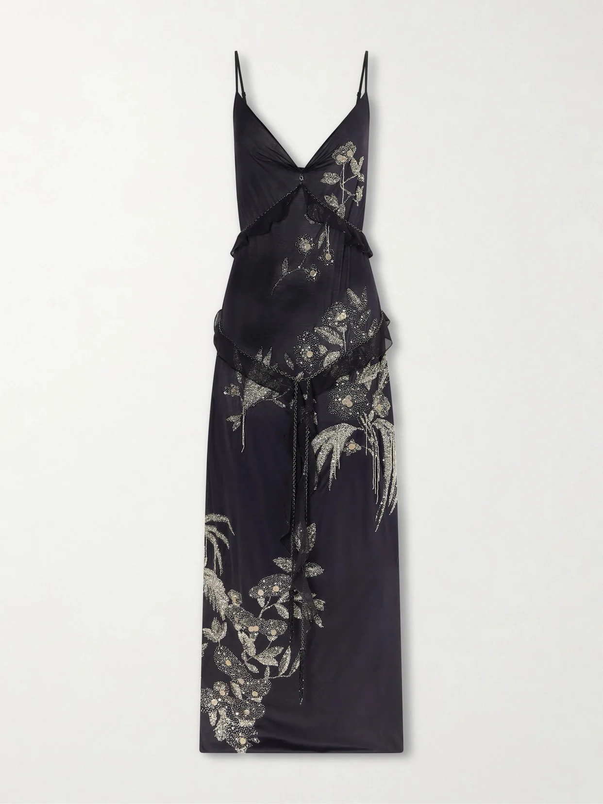 Arbe Crystal-embellished Sequined Silk-jersey Gown - 1