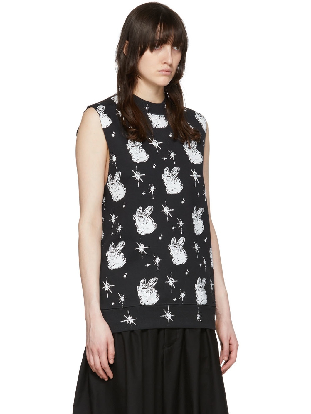 Black Cotton Tank Top - 2