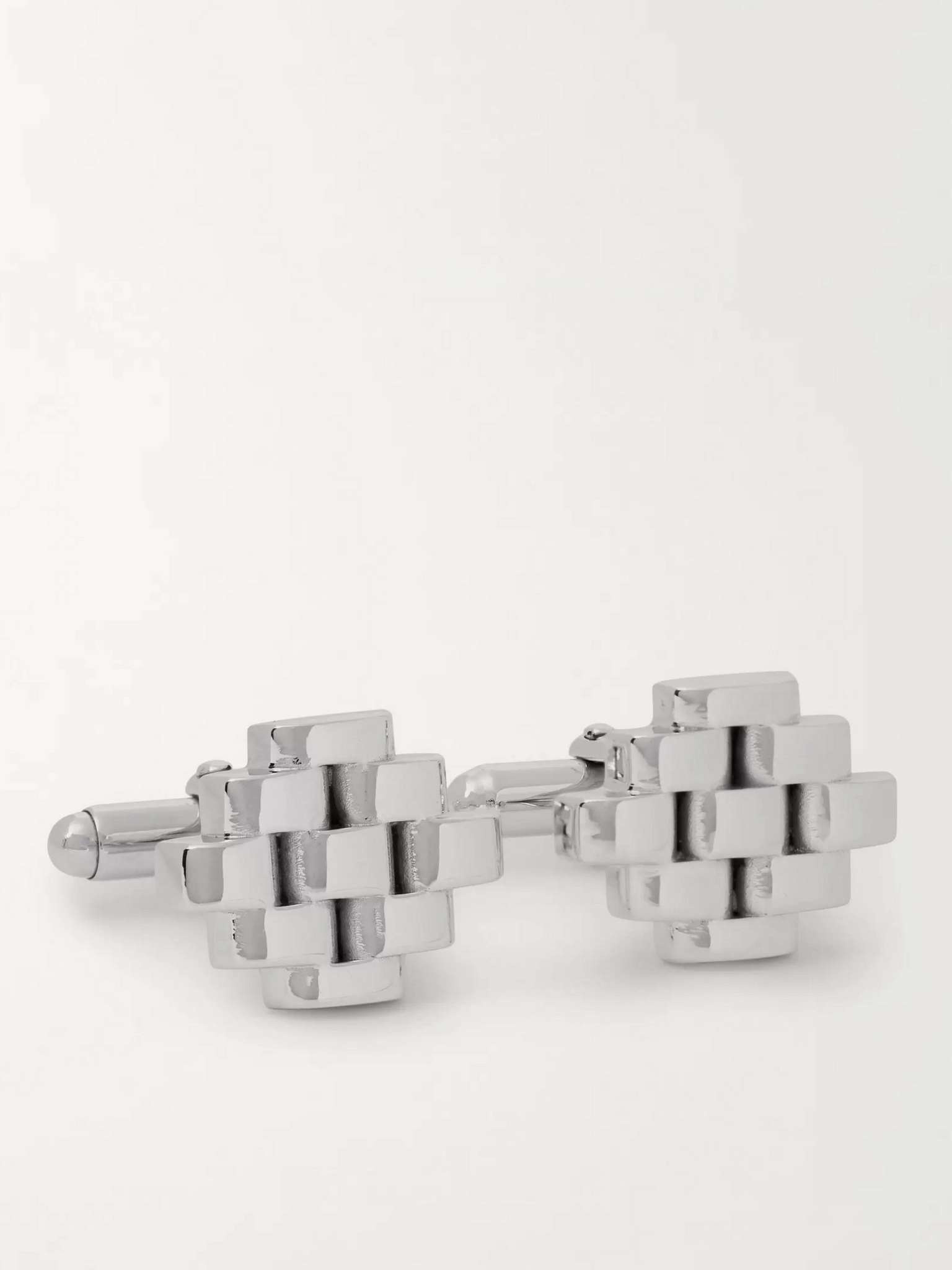 Rhodium-Plated Cufflinks - 1