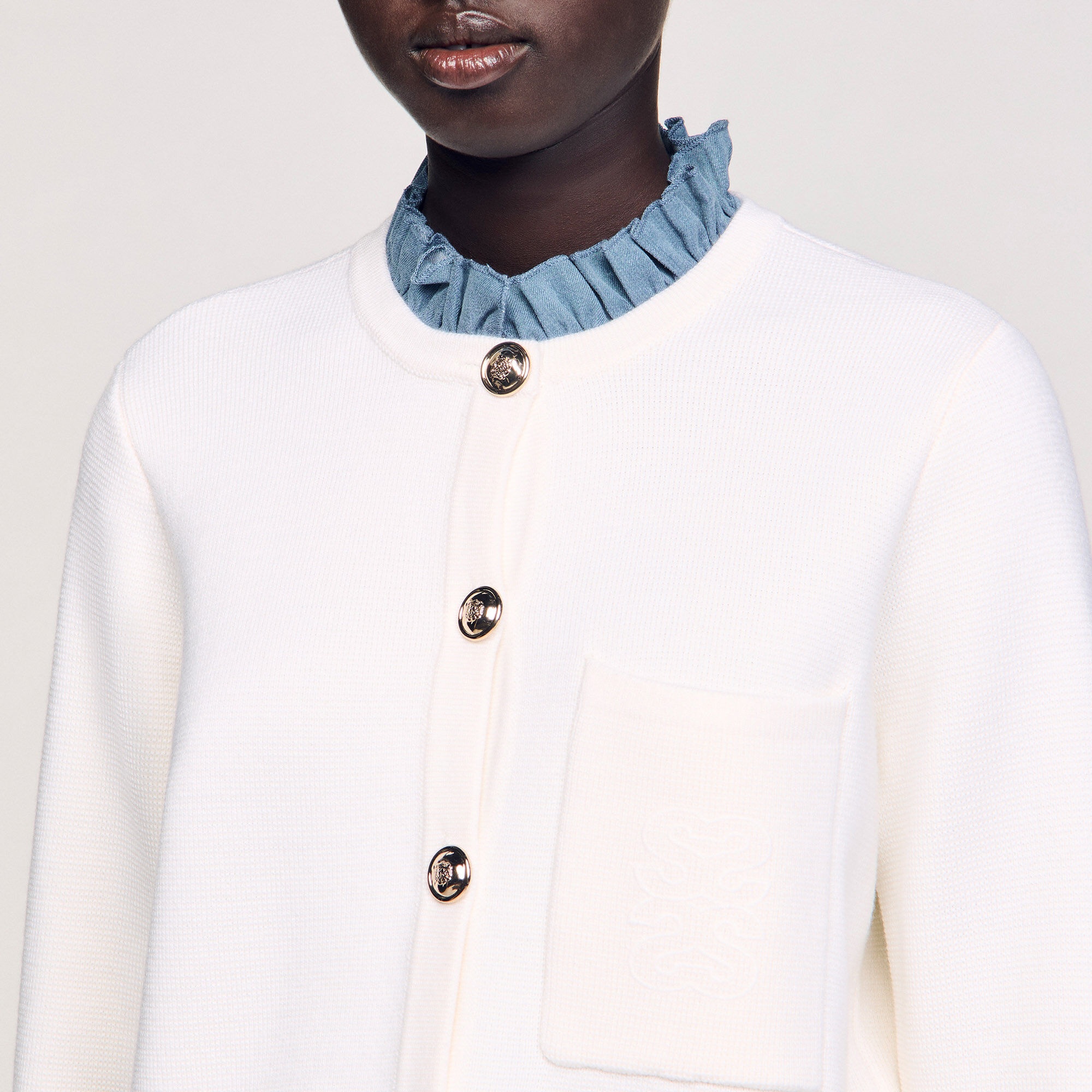 HIGH-NECK CARDIGAN - 3
