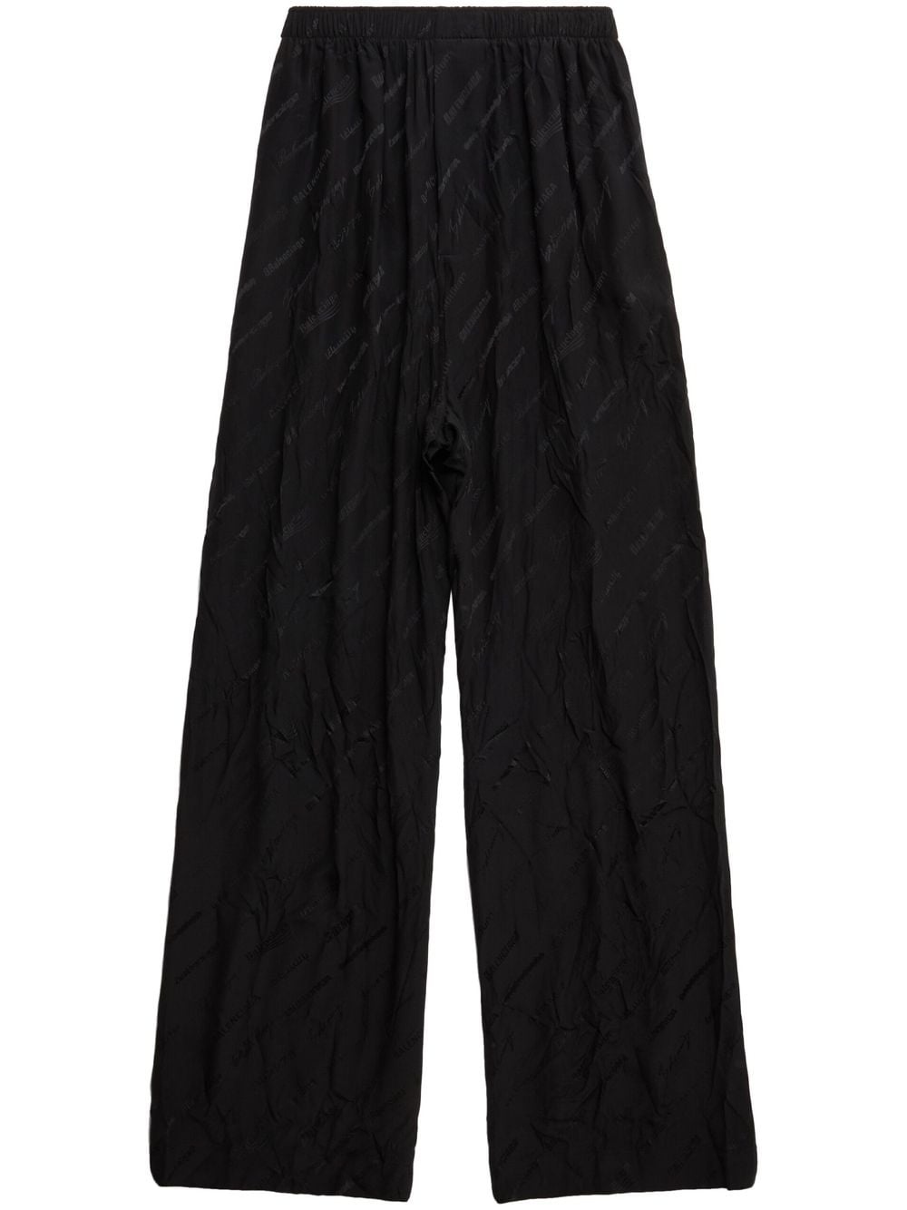 logo-jacquard wide-leg trousers - 1