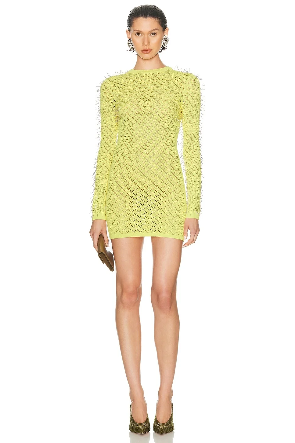 Gradient Glass Long Sleeve Mini Dress - 1