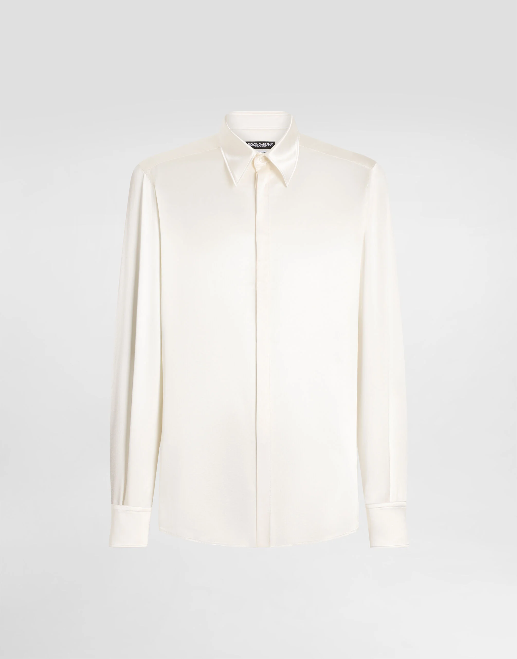 Silk satin Martini-fit shirt - 1