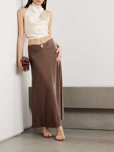 Johanna Ortiz Rainstorm metallic stretch recycled-jersey maxi skirt outlook
