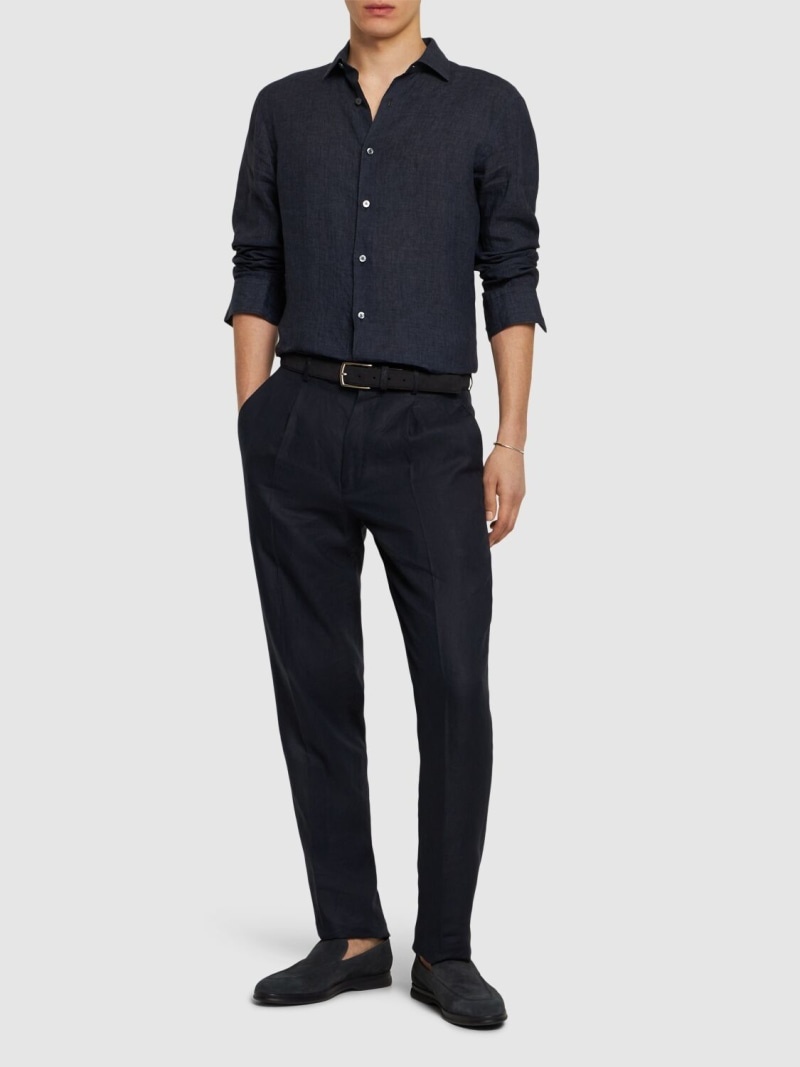 Oasi Lino one-pleat pants - 2