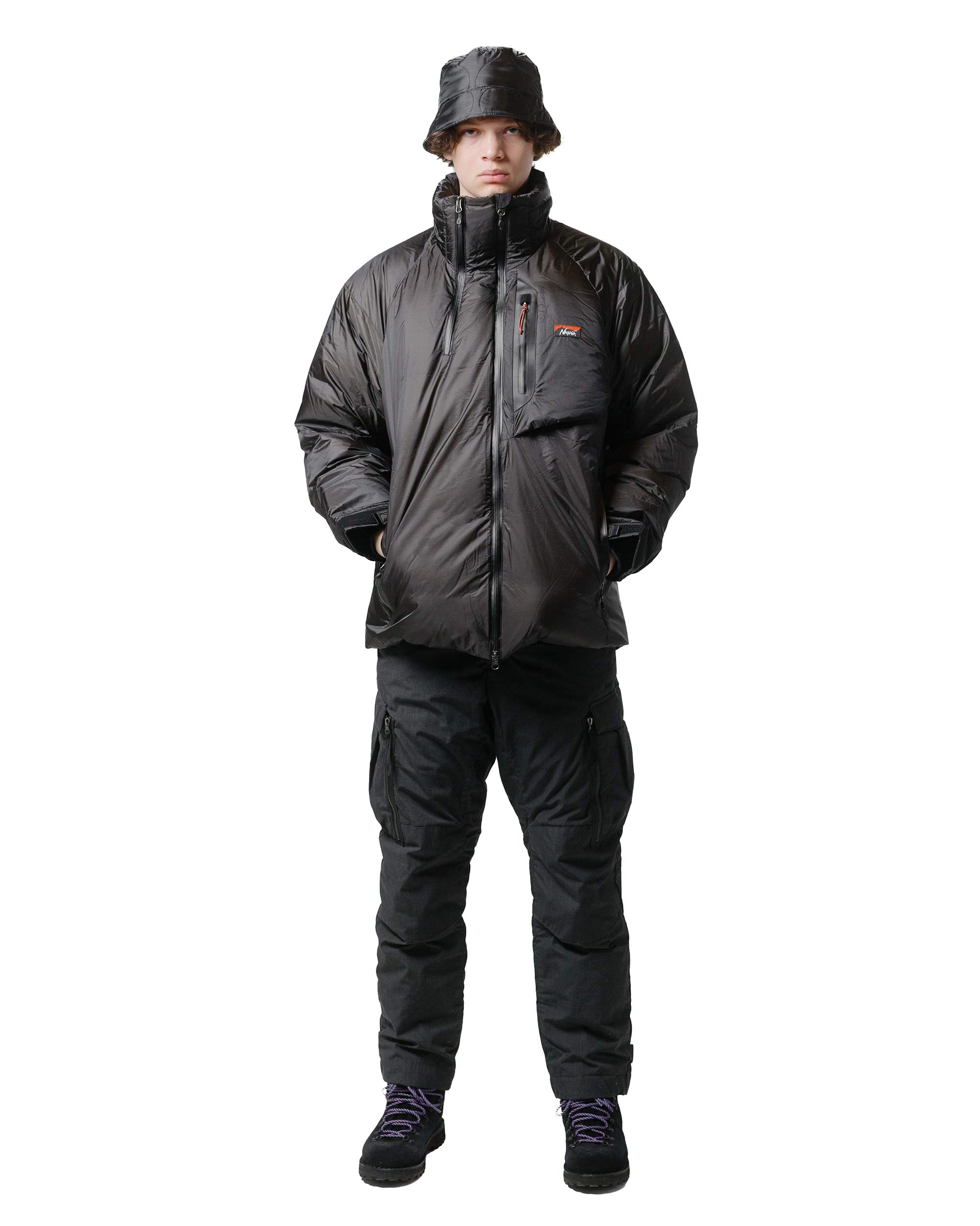 Aurora Tex Light Stand Collar Down Jacket Mikami Black - 4