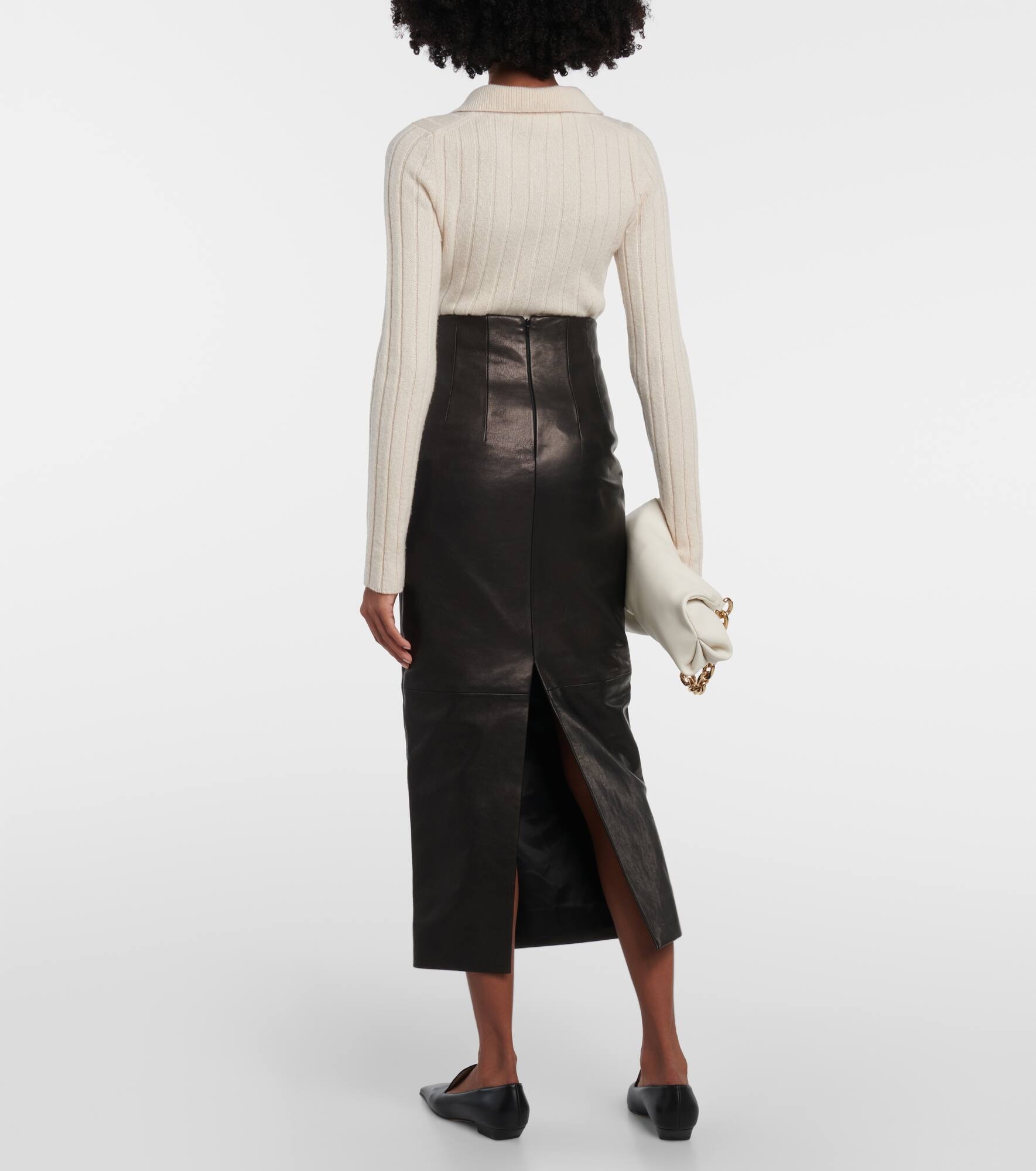 Loxley leather pencil skirt - 3