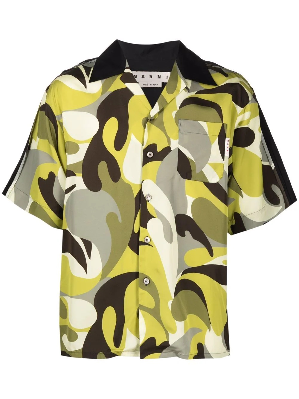 abstract-print bowling shirt - 1