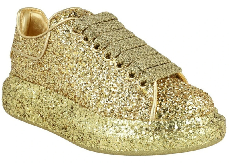 Alexander McQueen Alexander McQueen Oversized Glitter Gold (Women's) outlook