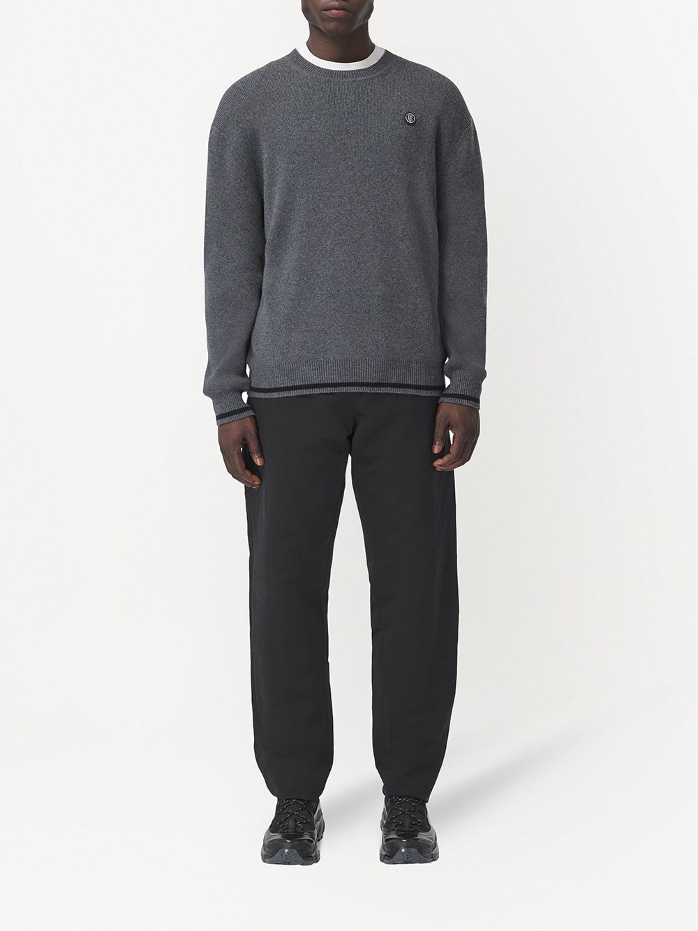 linen-cotton track pants - 2