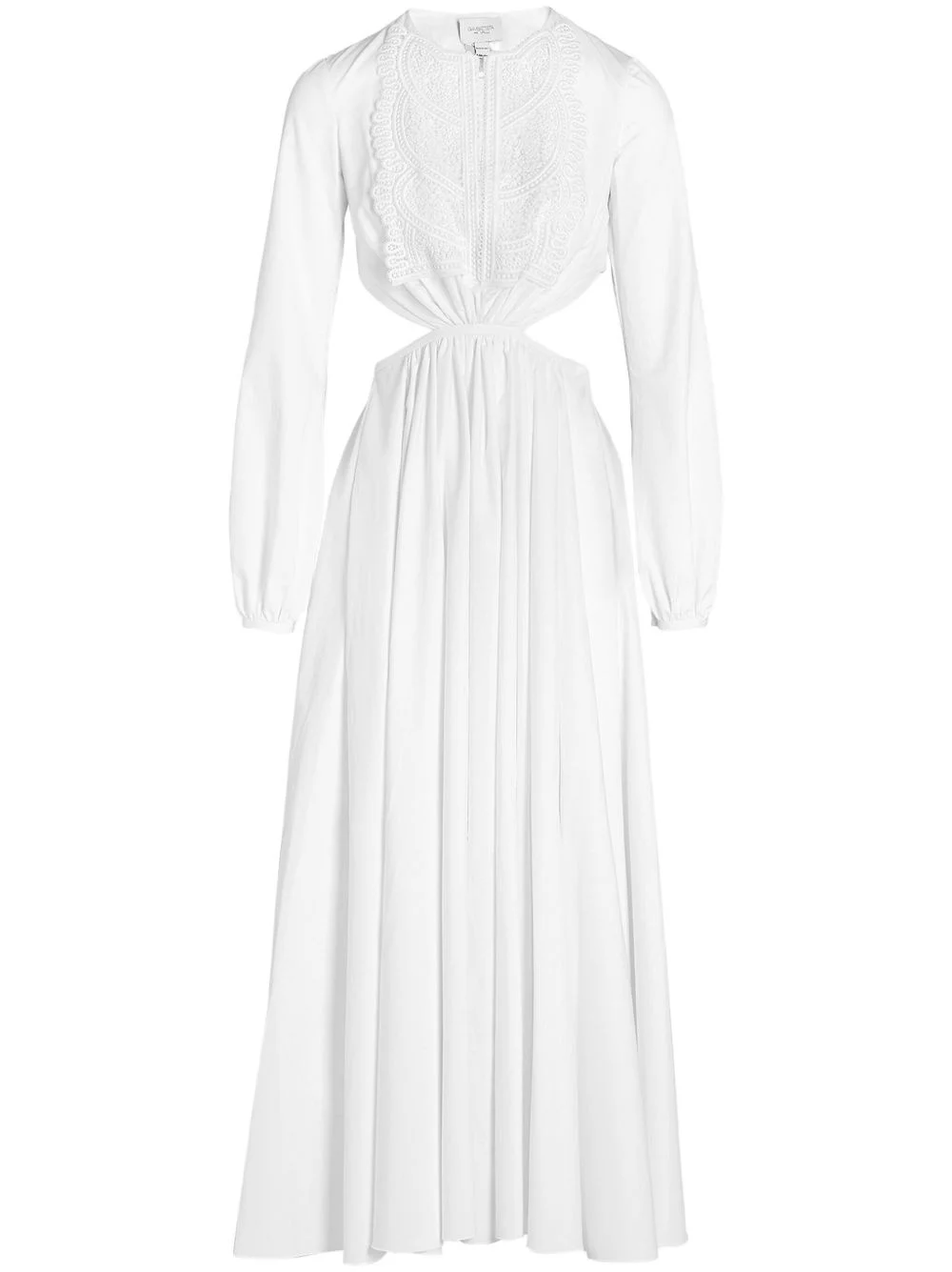 cut-out poplin dress - 1