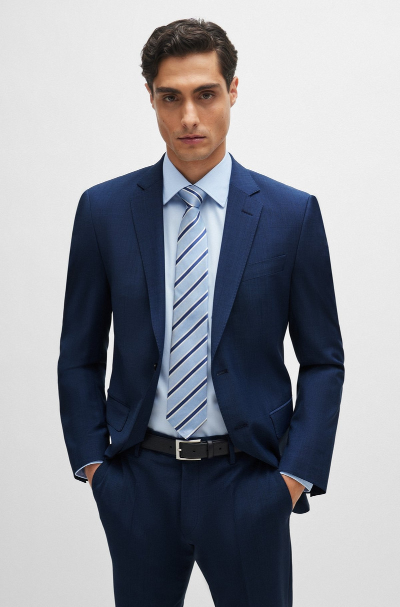 SLIM-FIT SUIT IN MICRO-PATTERNED STRETCH CLOTH 2