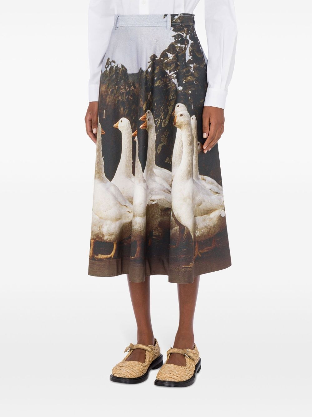 graphic-print midi skirt - 2