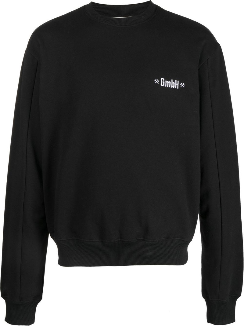logo-embroidered crew-neck sweatshirt 1