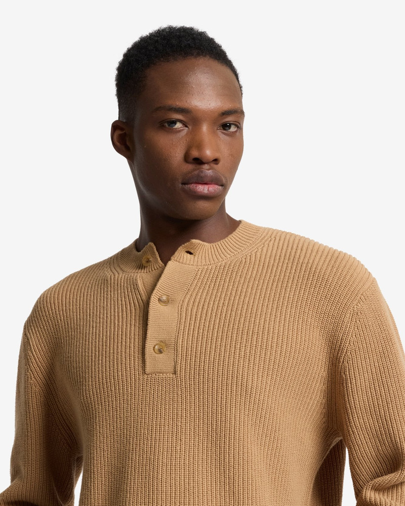 Henley Sweater in Beige 4