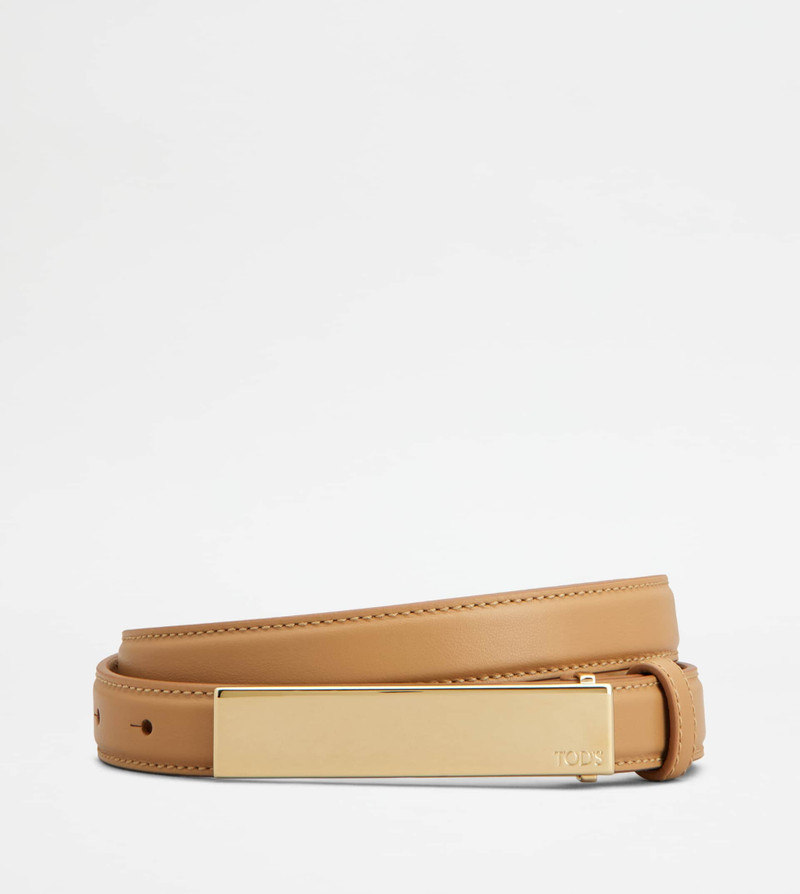 BELT IN LEATHER - NATURAL 1
